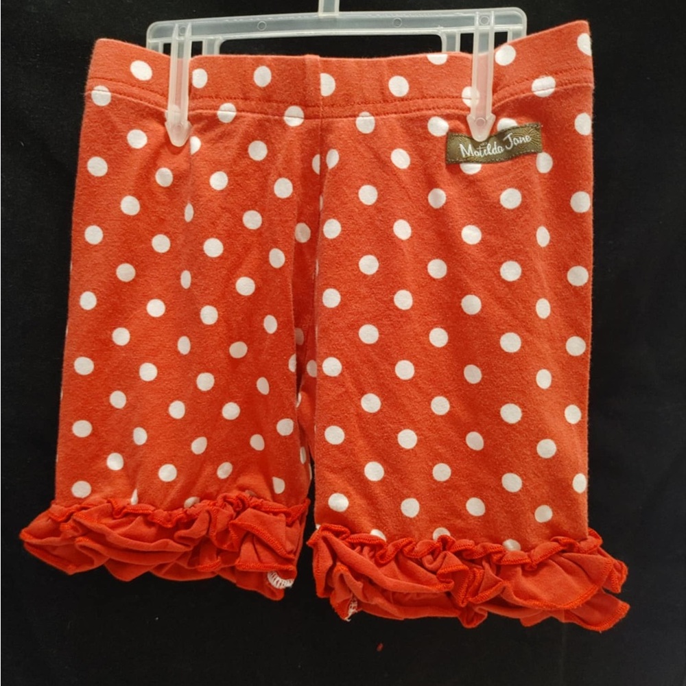 Matilda Jane Orange Shorts with White Polka Dots